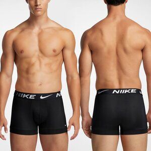 Nike Men's 3-PK 3" Black Dri-FIT Essential Micro Trunks - Size Medium